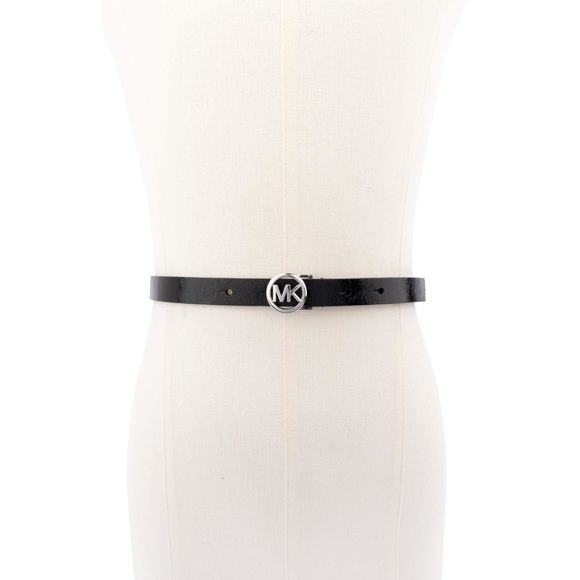 Women\'s .75 Inch Logo Skinny Belt, Stylish Fashion Accessory For Everyday Wear💞